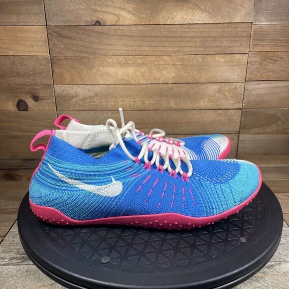 Nike Free Hyperfeel Cross Elite Athletic Shoe Sneaker Blue Pink Womens 7 - Picture 1 of 10